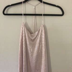 NWOT silver/pink Express tank